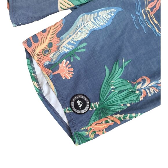 QUIKSILVER Mens Size 28 Nautical Print High Line Board Bathing Swim Shorts - Picture 6 of 7